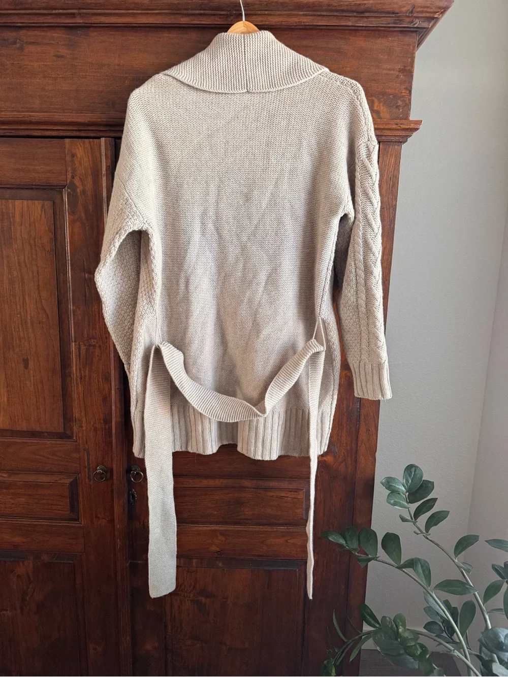 Madewell Shawl Collar Wrap Knit Open Cardigan Sweater Merino Wool